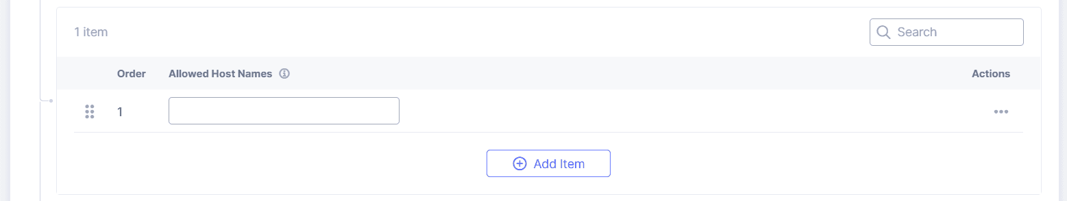 Figure: Add Allowed Host Names