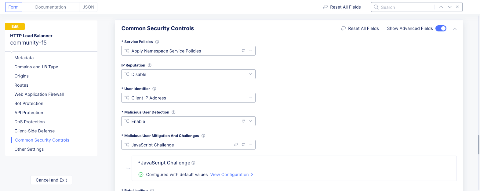 Figure: Javascript Challenge Applied to Load Balancer
