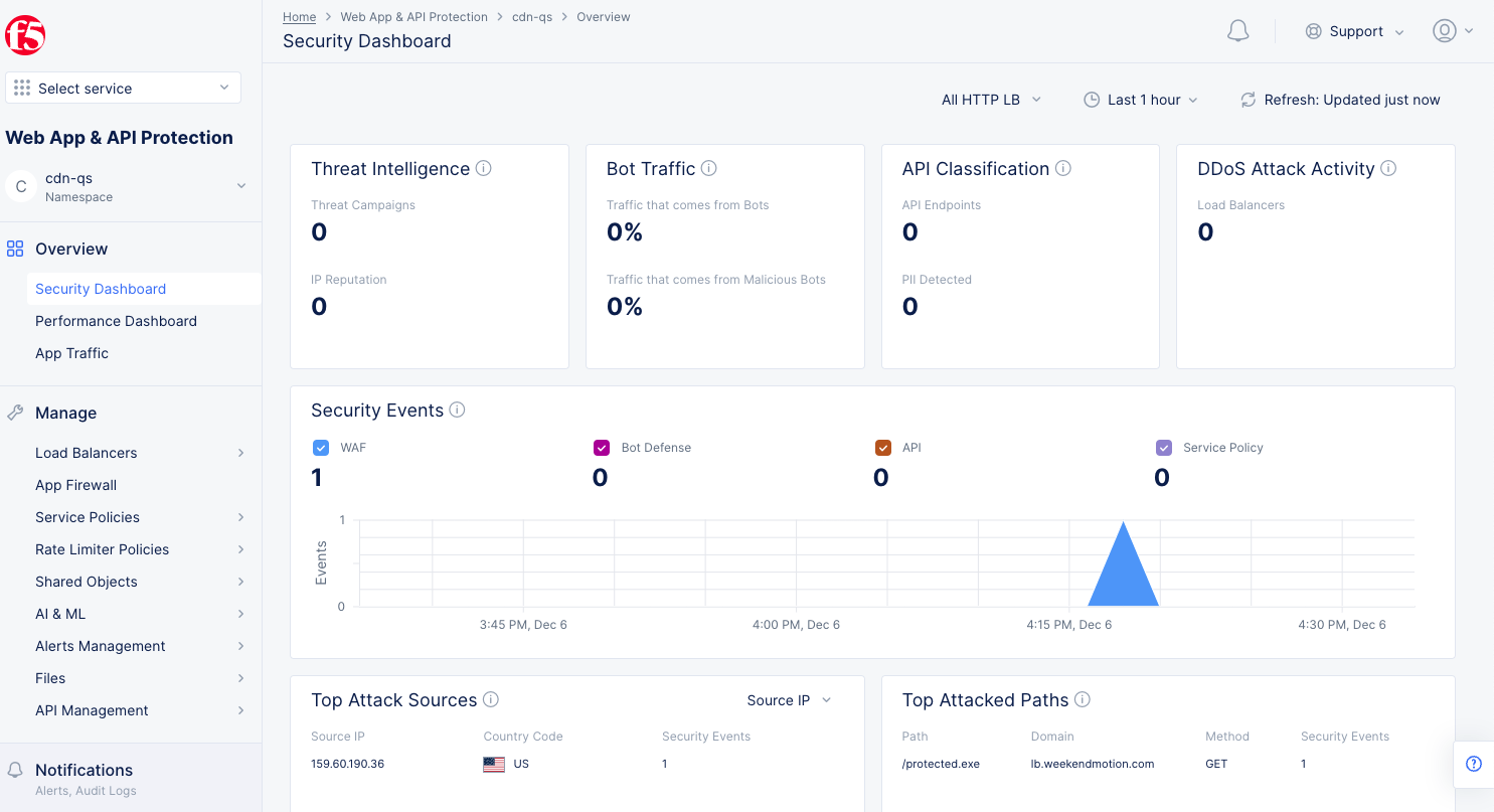 Figure: View Attack Traffic Details