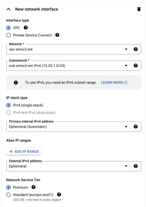 Figure: Add SLI Interface