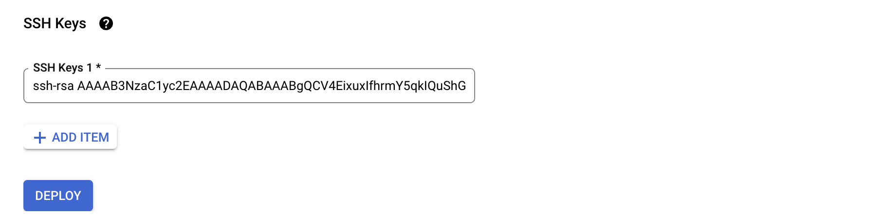 Figure: Configure SSH