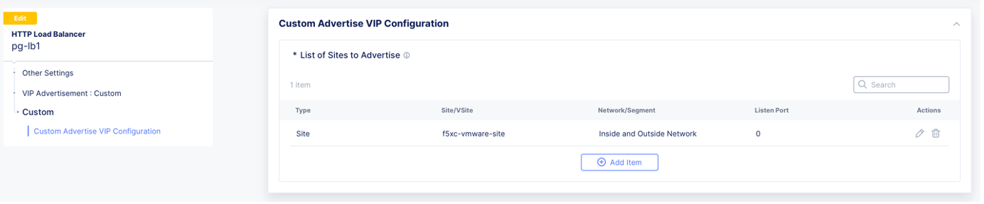 Figure: LB Configuration before Migration