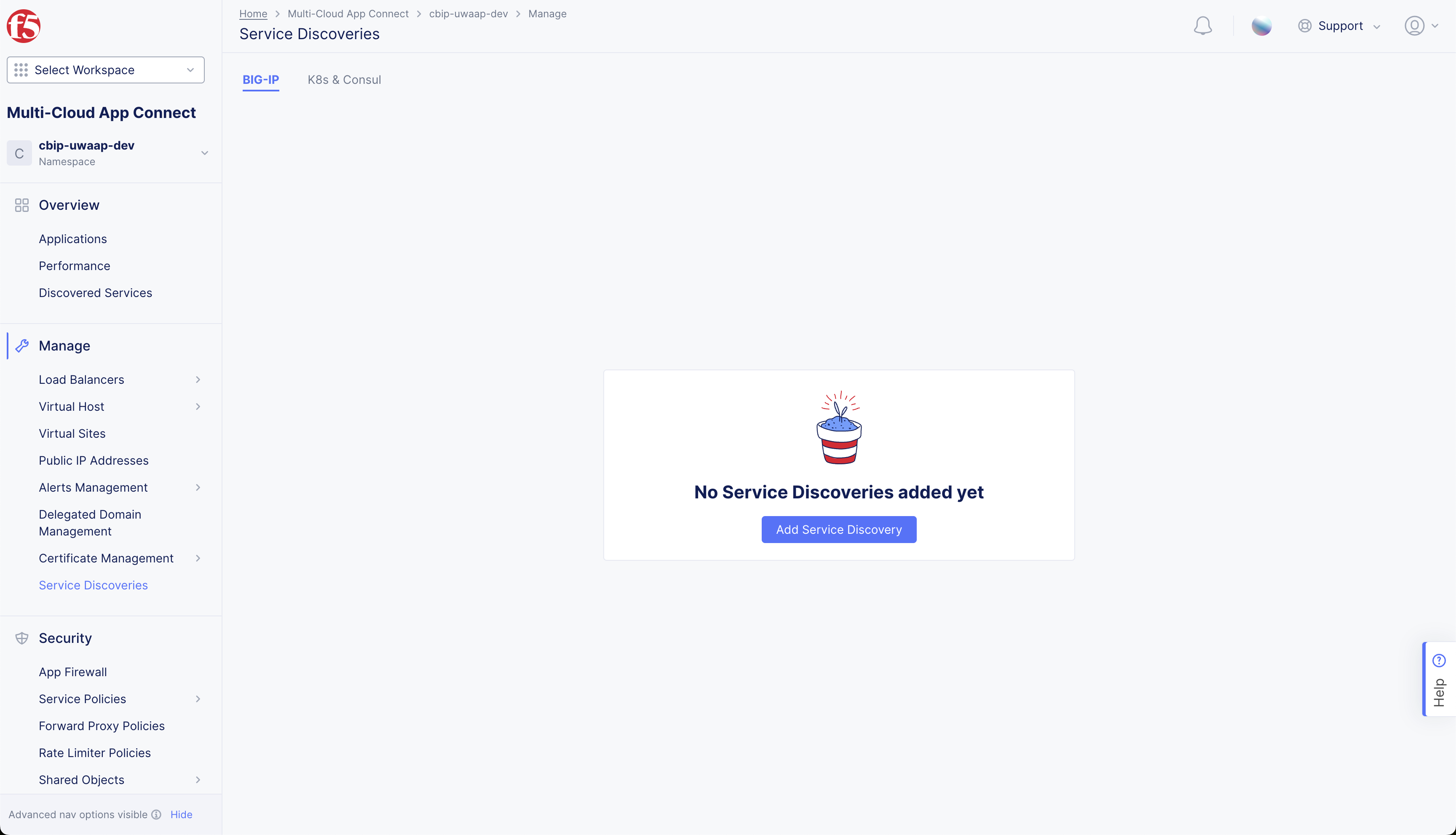 Figure: Add Service Discovery