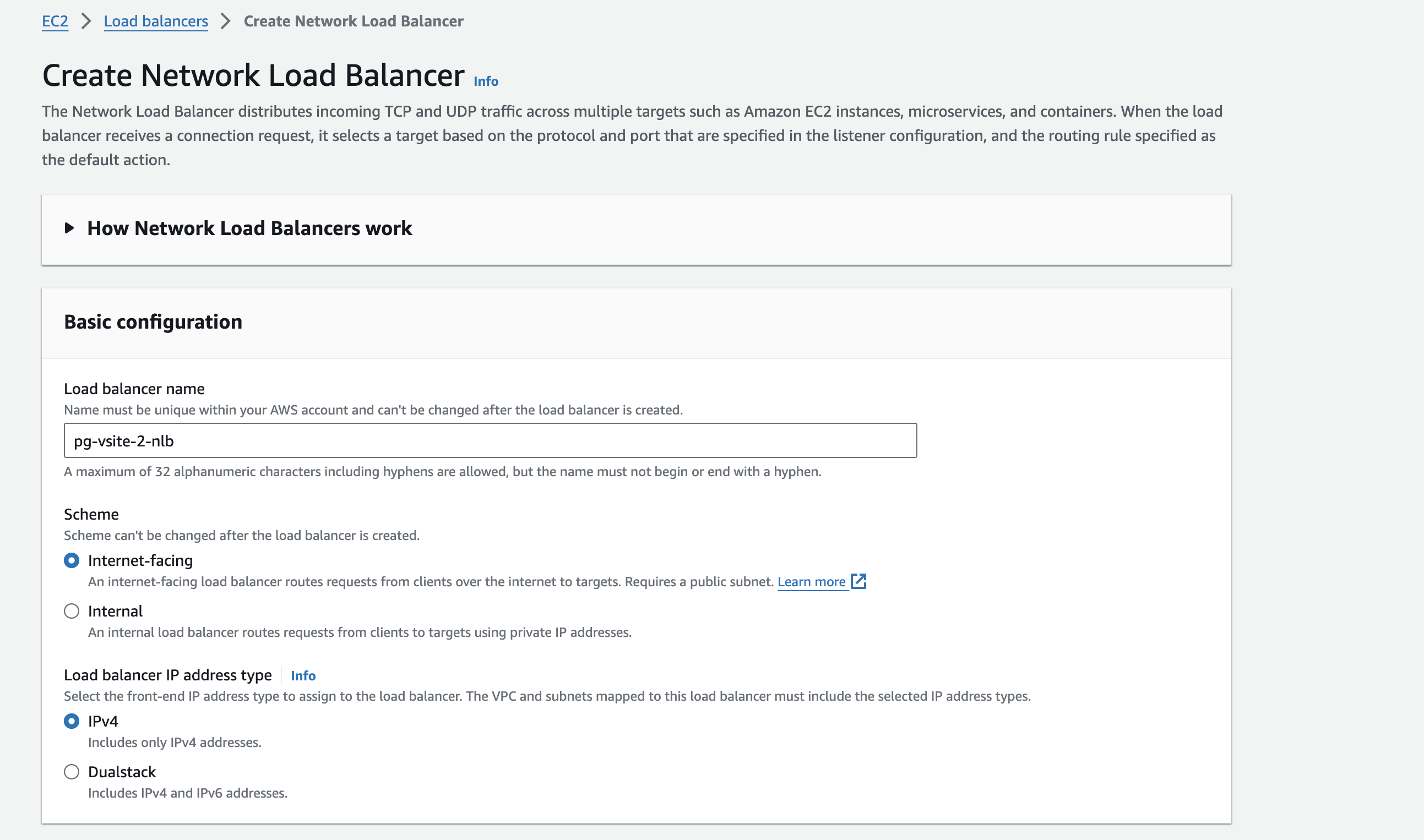 Figure: AWS NLB VIP Public