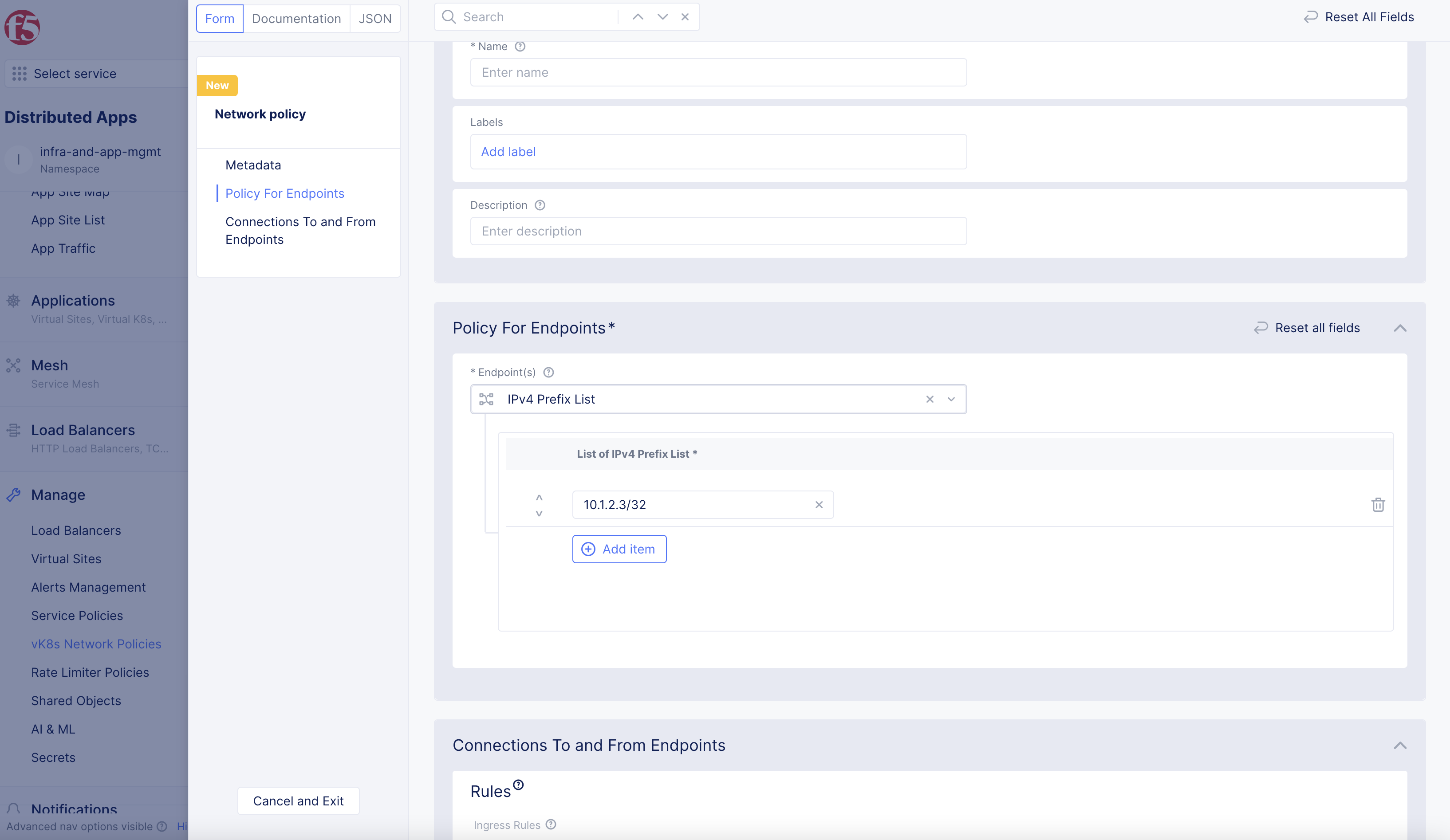Figure: Local Endpoint Configuration