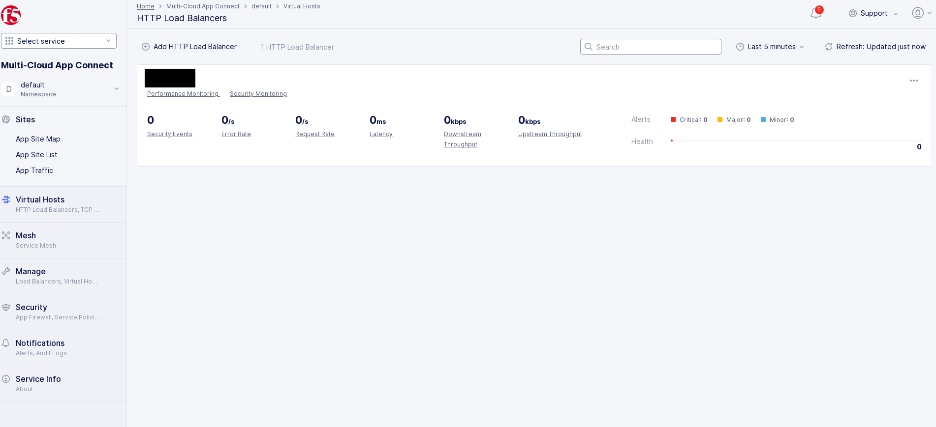 Figure: Load Balancer List
